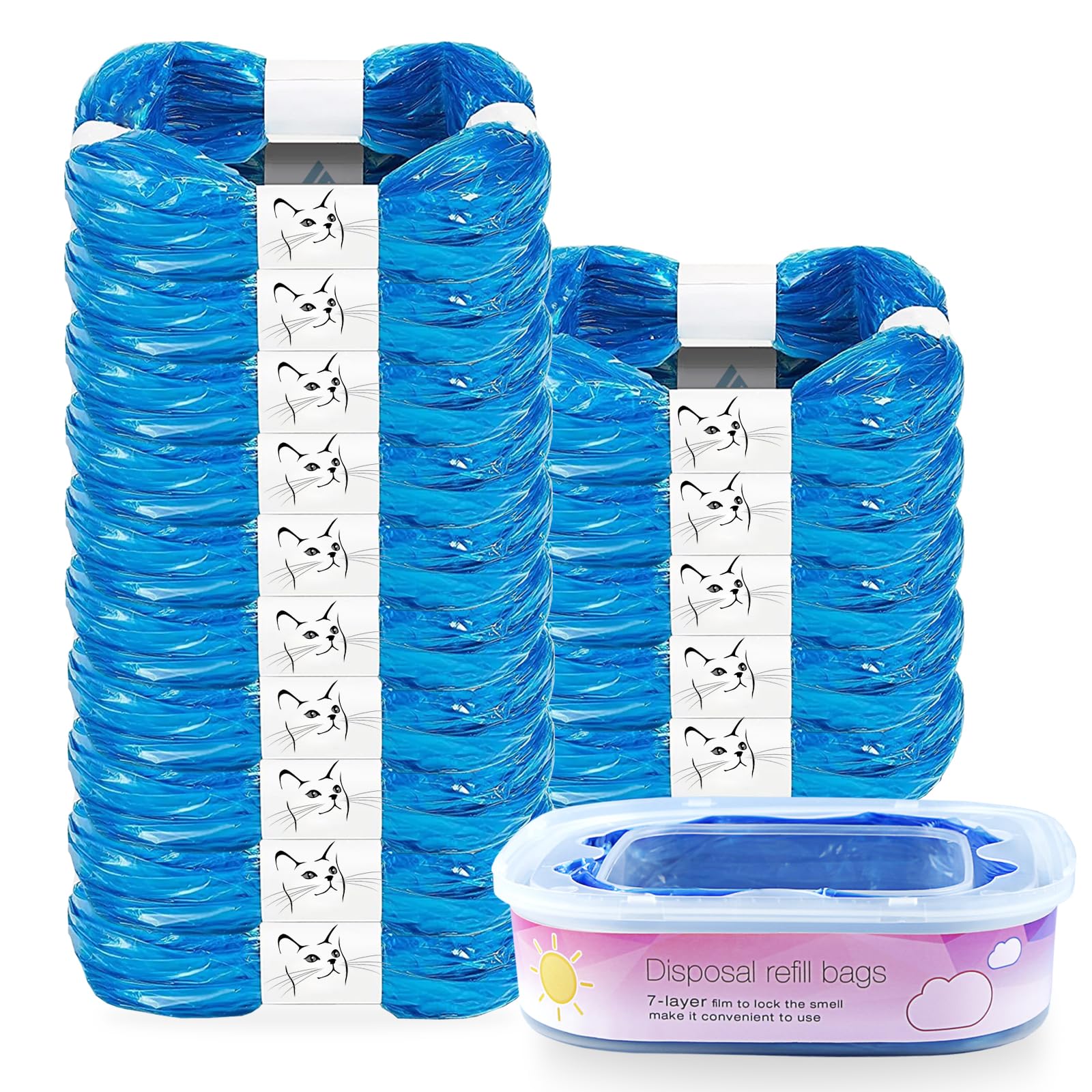 Photo 1 of 15 Pack Cat ter Refills Bag, Litter Refills Compatible with Your Standard and Plus Refill Cartridge(Included One Refill Cartridge)