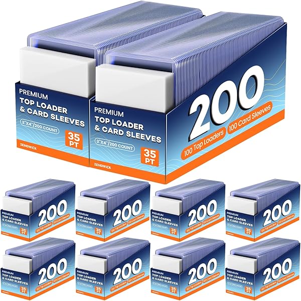 VKshop 1200 Trading Card Sleeves - 12 Colors, Standard Size (66x91mm), For Sports & Magic Cards
