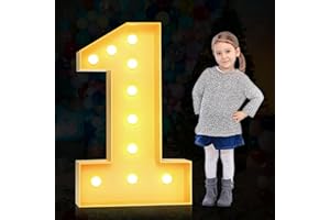 YOSWPP 3FT Marquee Numbers, Marquee Light Up Numbers,Large Mosaic Balloon Frame,Wedding Backdrop Decoration Anniversary Decoration Foam Board (1, 3FT)