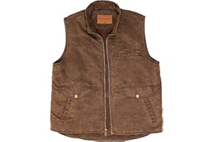 Driver Clothing Co. Built For The Long Haul | Men's 8 Pocket Poly Canvas Western Utility Vest | Distressed Finish