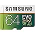 Samsung 64GB 100MB/s (U3) MicroSD EVO Select Memory Card with Adapter (MB-ME64GA/AM)