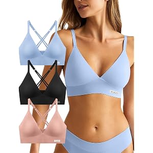 Livona Laser Cut Bralette for Women - Racerback Sports Bra with Removable Padding & Adjustable Straps for Everyday Comfort