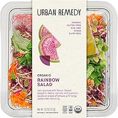 Urban Remedy Organic Rainbow Salad, 7.5 oz, Plant-Based with Fresh Greens, Beets, Carrots & Cabbage, Gluten-Free, Dairy-Free,