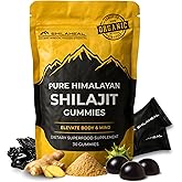 Shilajit Natural Himalayan Shilajit Gummies for Men & Women, High Fulvic Acid, Energy & Stamina, Immune Support, 85+ Trace Minerals, Lab Tested Organic Shilajit Gummies, 100% Organic, 30 Gummies