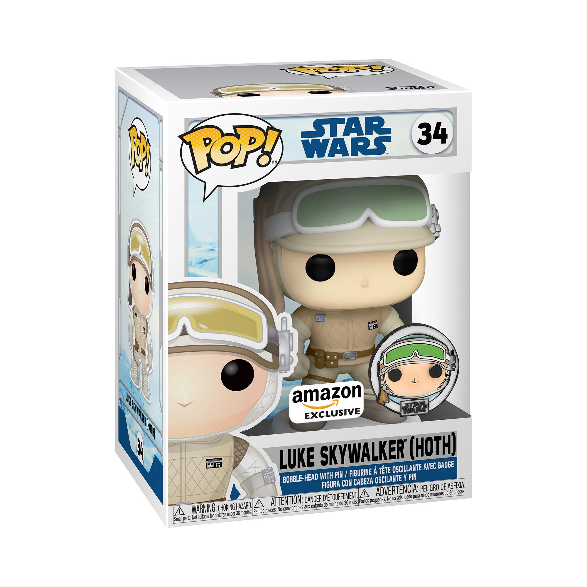 Funko POP! Star Wars: ATG - Luke Skywalker With Enamel Pin - Amazon Exclusive - Collectable Vinyl Figure - Gift Idea - Official Merchandise - Toys for Kids & Adults - Movies Fans