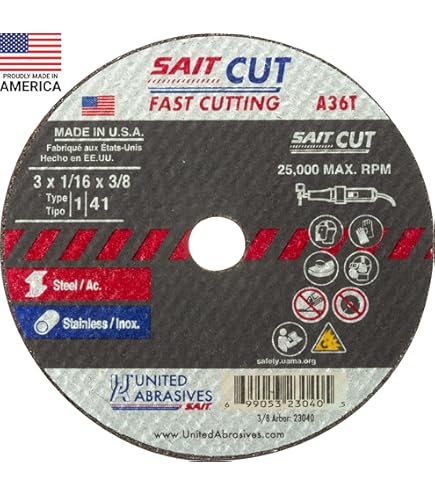 Amazon.com: United Abrasives SAIT 23065 4x1/16x3/8 A36T Fast
