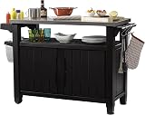 Keter Grande BBQ Side Table Brown 183L Storage Heavy Duty PVC Outdoor Kitchen view 9