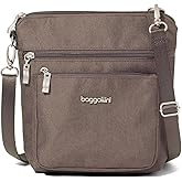 Baggallini Modern Pocket Crossbody Bag for Women, 8.5"x8.5" Handbag Purse with RFID, Lightweight Water-Resistant