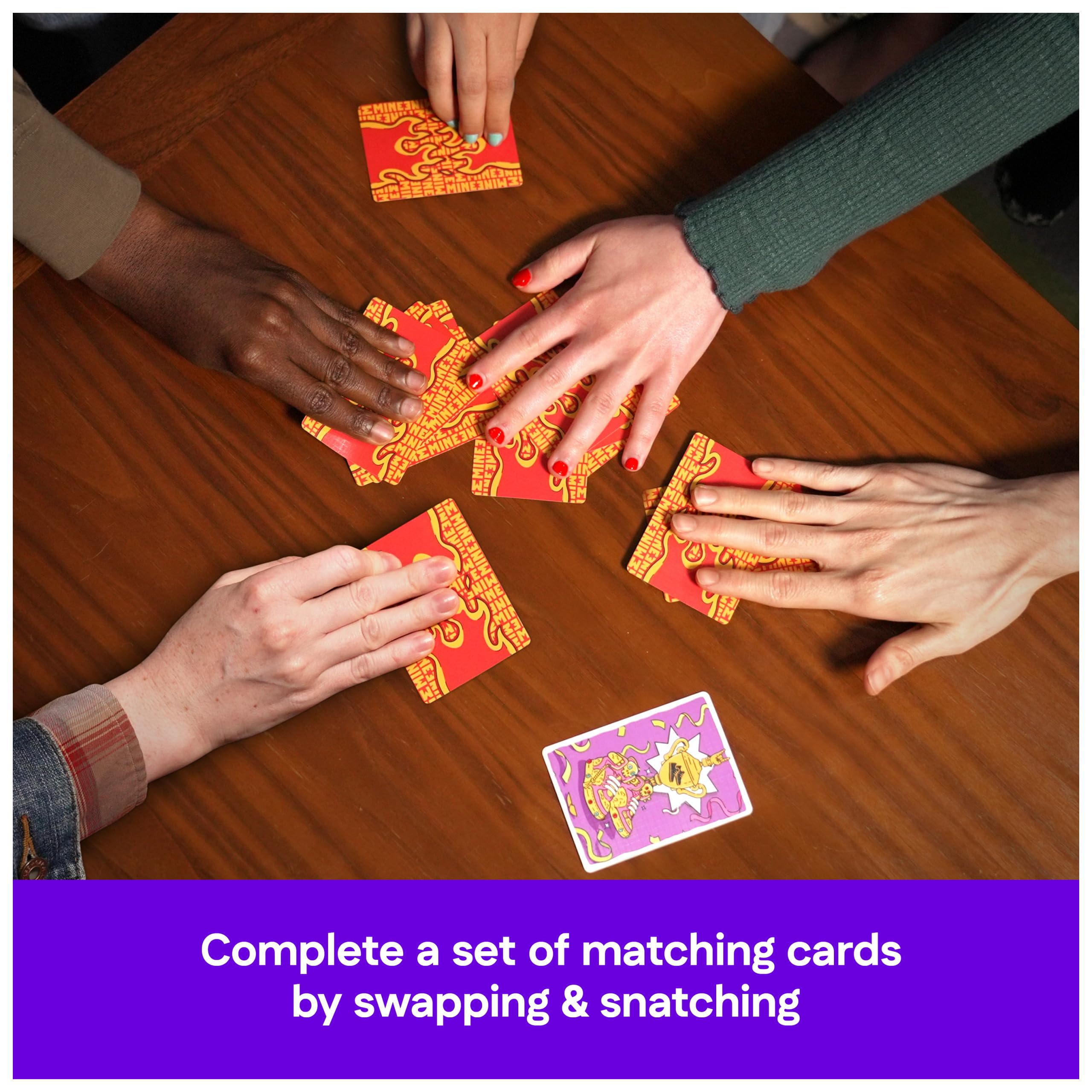 Spin Master Games, Mine Mine Mine The Card Game: A Fast-Paced Card Collecting Battle, Fun Activity for Family Game Night, 3-8 Players, Stocking Stuffer Gift Ideas for Ages 7 & Up