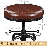 Yaheetech Industrial Bar Stool Rustic Adjustable Height 54.5-71.5 cm view 5