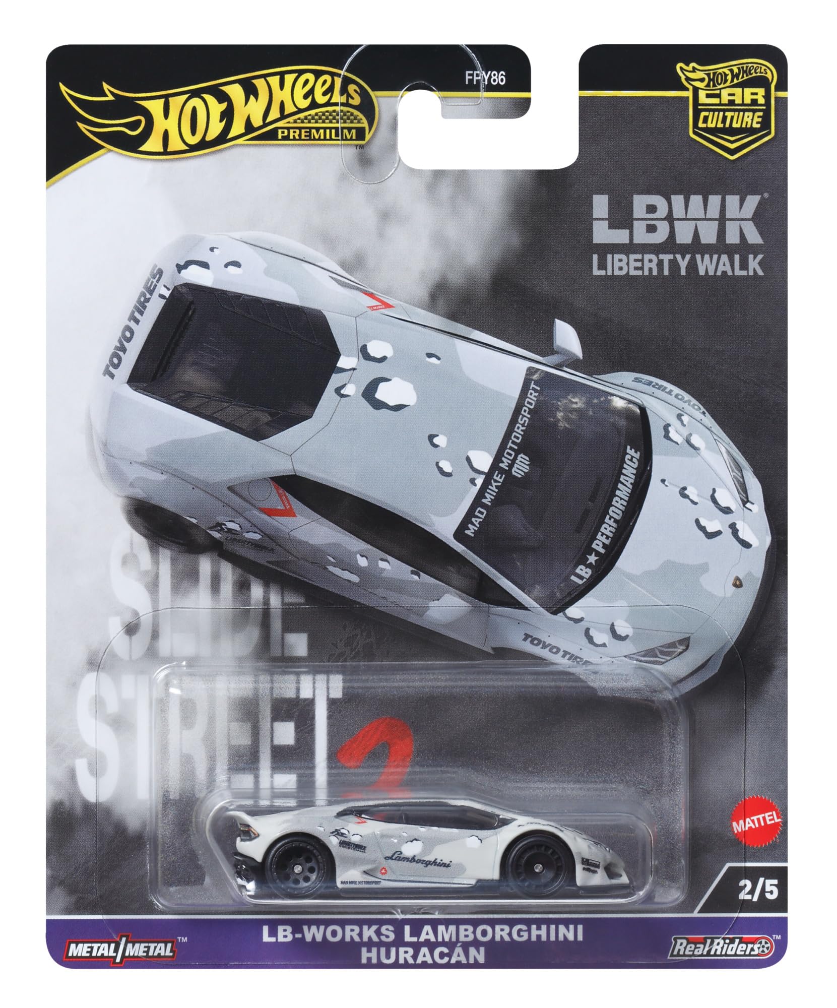 Hot Wheels Premium LB-Works Lamborghini, Car Culture Circuit Legends Vehicles for Kids 3 Years Old & Up and Adult fans and Collectors, Premium Collection of Car Culture 1:64 Scale Vehicles, HKC84