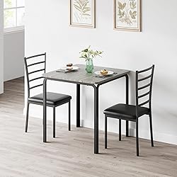 GarveeHome 3-Piece Kitchen Dining Room Table Chair
