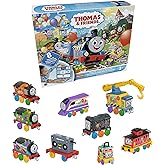 Thomas & Friends Toy Trains Gift Set Thomas’ 7 Days of Surprises, 10-Piece Diecast Vehicles with Cargo for Kids Ages 3+ Years