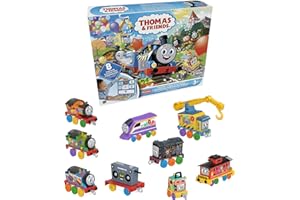 Thomas & Friends Toy Trains Gift Set Thomas’ 7 Days of Surprises, 10-Piece Diecast Vehicles with Cargo for Kids Ages 3+ Years