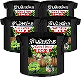 LUNGAR Plant Grow Bags - 2 Gallon 5 Packs Planter