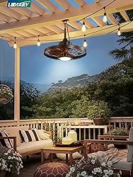LEDIARY 20" Outdoor Ceiling Fan with Lights,IP65