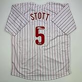 Facsimile Autographed Bryson Stott Philadelphia Pinstripe Reprint Laser Auto Baseball Jersey Size Men's XL