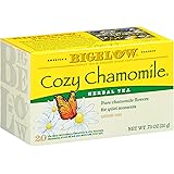 Bigelow Cozy Chamomile Herbal Tea Bags, 20 Count Box (Pack of 6) Caffeine Free Herbal Tea, 120 Tea Bags Total