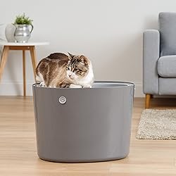 IRIS USA Cat Litter Box, Top Entry Litter Box with