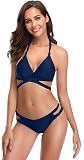 Bikini In 2 Pezzi Donna SHEKINI – Top Incrociato Con Imbottitura E Slip A Vita Alta Con Lacci Laterali