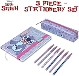 Disney Stitch Stationery Set A5 Notebook Pencil Case 6 Pens Blue view 7
