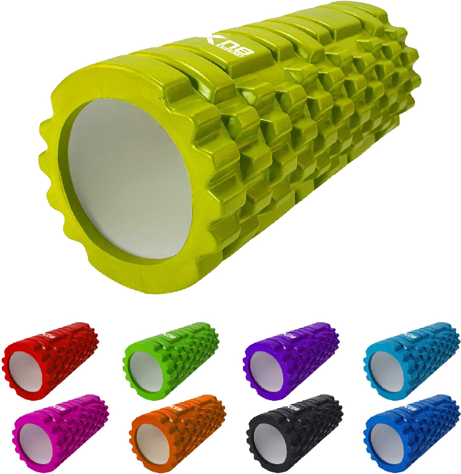 Xn8 Physio Yoga Foam Roller for Deep Tissue Muscle Massage Trigger Point Therapy Roll Muscles Back Exercise-Legs-Calf-Gym-Fitness-Pilates-Runners