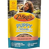 Zuke&rsquo;s Puppy Naturals Training Dog Treats, Salmon Recipe, 5 oz Pouch | Natural puppy treats with real salmon, only 3 calories each, soft and chewy bites, in a resealable pouch, made in the USA