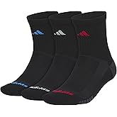 adidas mens Tech High Quarter Socks (3 Pairs) Performance & Training