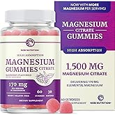 Magnesium Citrate Gummies | Extra Strength for Calm, Relaxation & Digestion | High Absorption Magnesium Gummies for Adults | Vegan, Non-GMO | Raspberry Flavor Mag Gummy | 60 Ct, 1 Month Supply