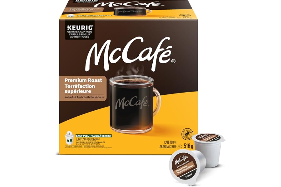 McCafe Premium Medium Dark Roast K-Cup Coffee Pods, 48 Count, For Keurig Coffee Makers