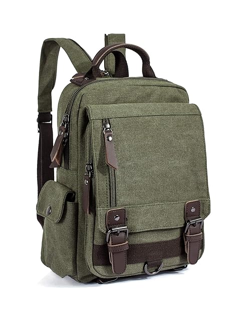 leaper retro messenger bag canvas shoulder backpack travel rucksack sling bag