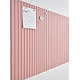 VIVELDA Large Cork Boards for Walls Black Felt Alternative - Slat Wall Paneling, Bulletin Board Tiles for Home Decor, Push Pin Corkboard Organizer for Office or Classroom-12-Pack Panel Kit (Coral)