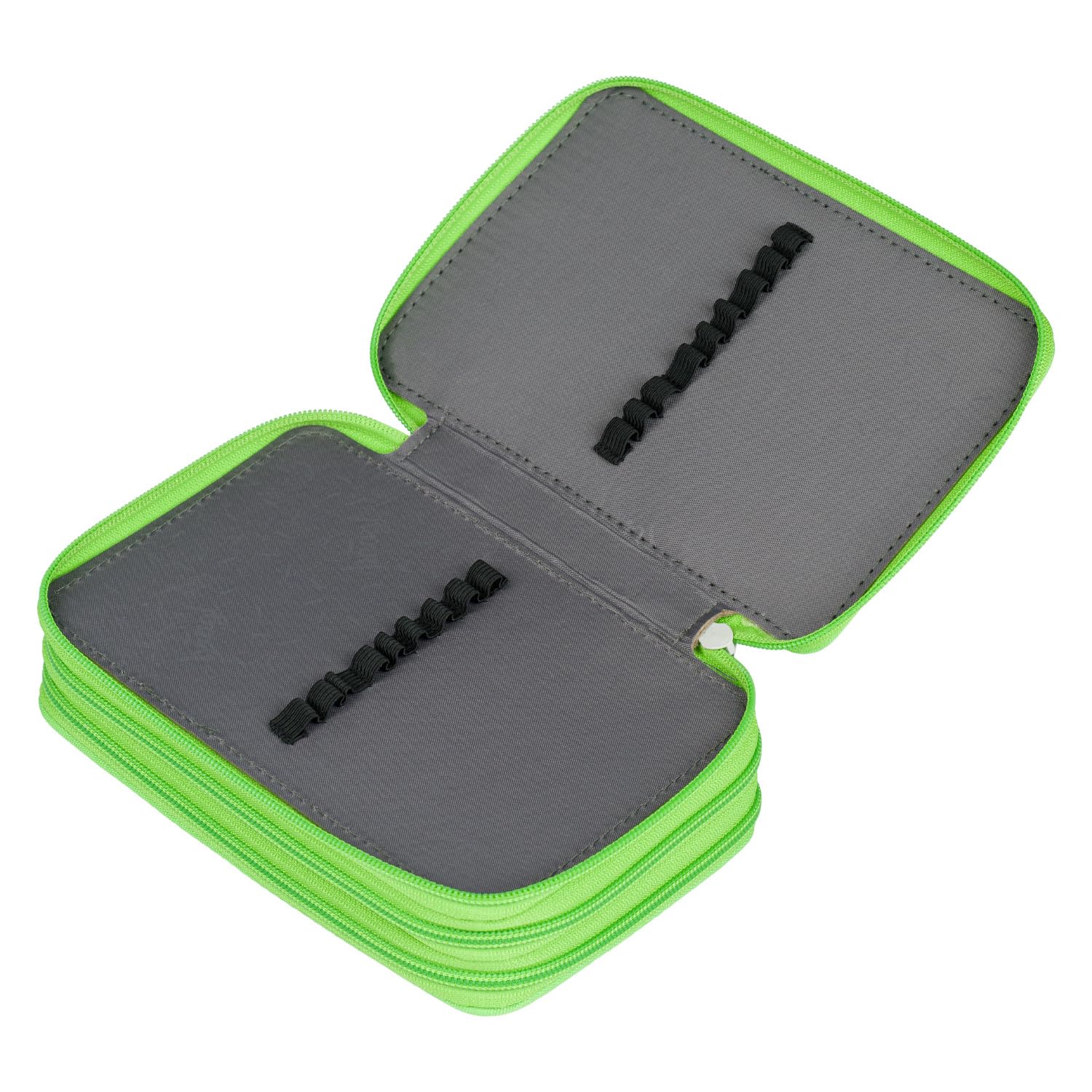 Baagl 3 Fach Federmäppchen für Jungen Mädchen, Schulmäppchen für Schreibwaren, Schulsachen Federtasche, Jungen Federmappe, Mäppchen für Schule (Fußballspieler) 5