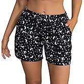 X-Image Women's Comfy Stretch Summer Beach Shorts Casual Pajama Shorts Yoga Short Pants with Elastic Drawstring & Pockets