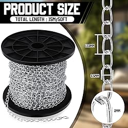Yaocom 50 ft Galvanized Steel Hanging Jack Chain