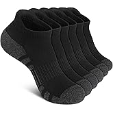 Felicigeely Ankle Athletic Running Socks Low Cut Sports Socks Breathable Cushioned Tab Socks for Men Women 6 Pairs