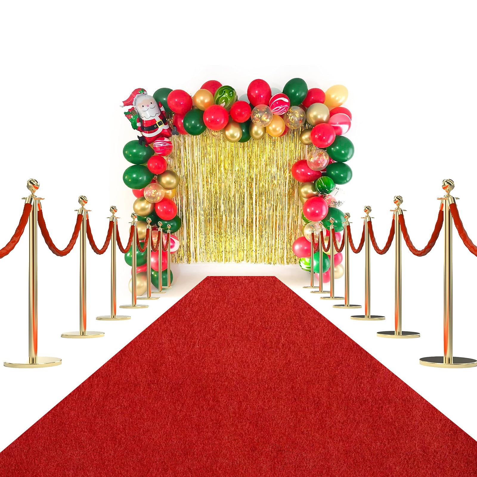 Red Carpet Runner Rug for Party and Event, Non-Slip