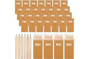 TBoxBo 100Packs/600Pcs Colored Pencils Bulk Mini Drawing Pencils Set for Kids, 3.5inch Short Fat Color Pencils for Adult Coloring Books, Classroom School Drawing Birthday Wedding Party Favors (600)