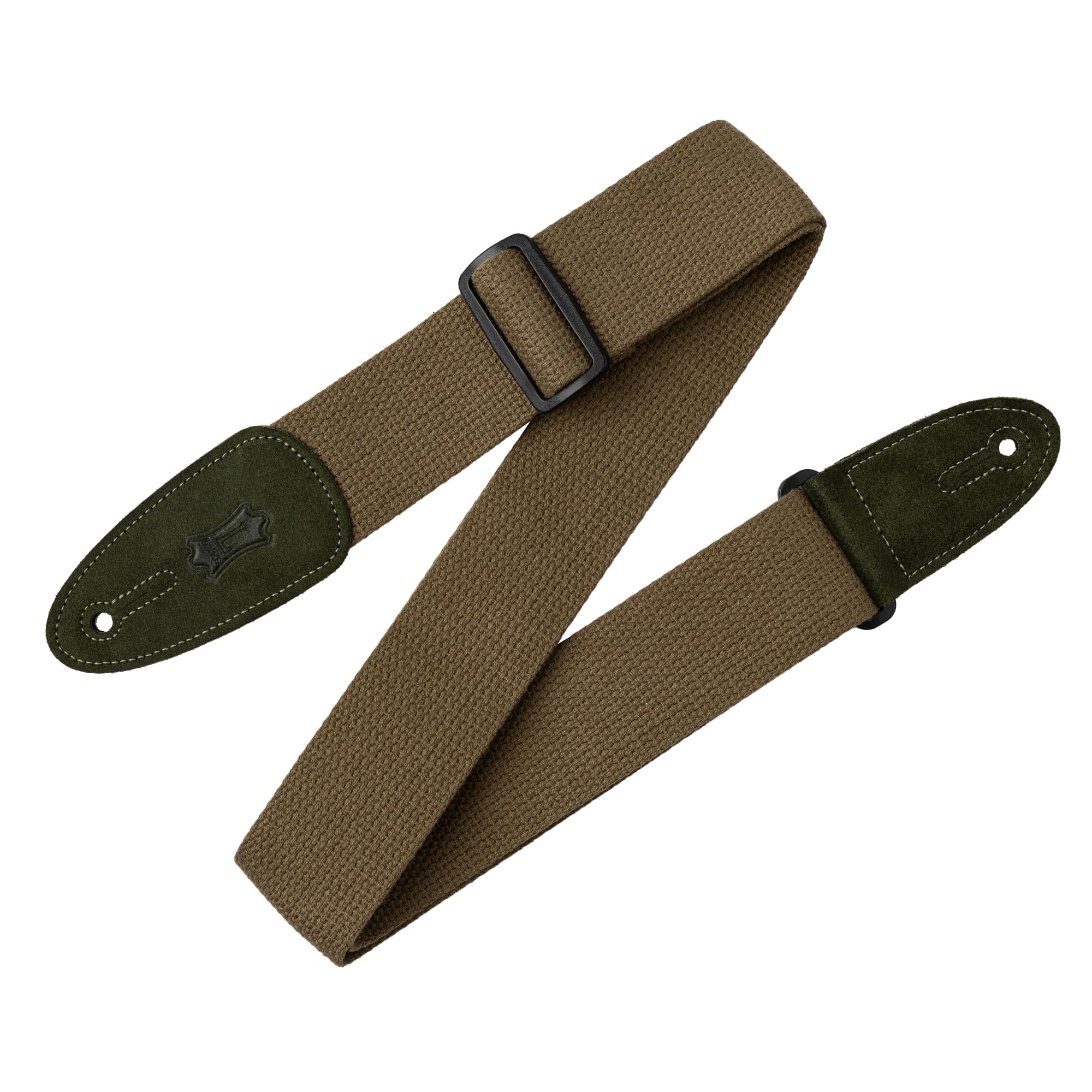 Levy's 2 inch Cotton with Leather Ends - Green