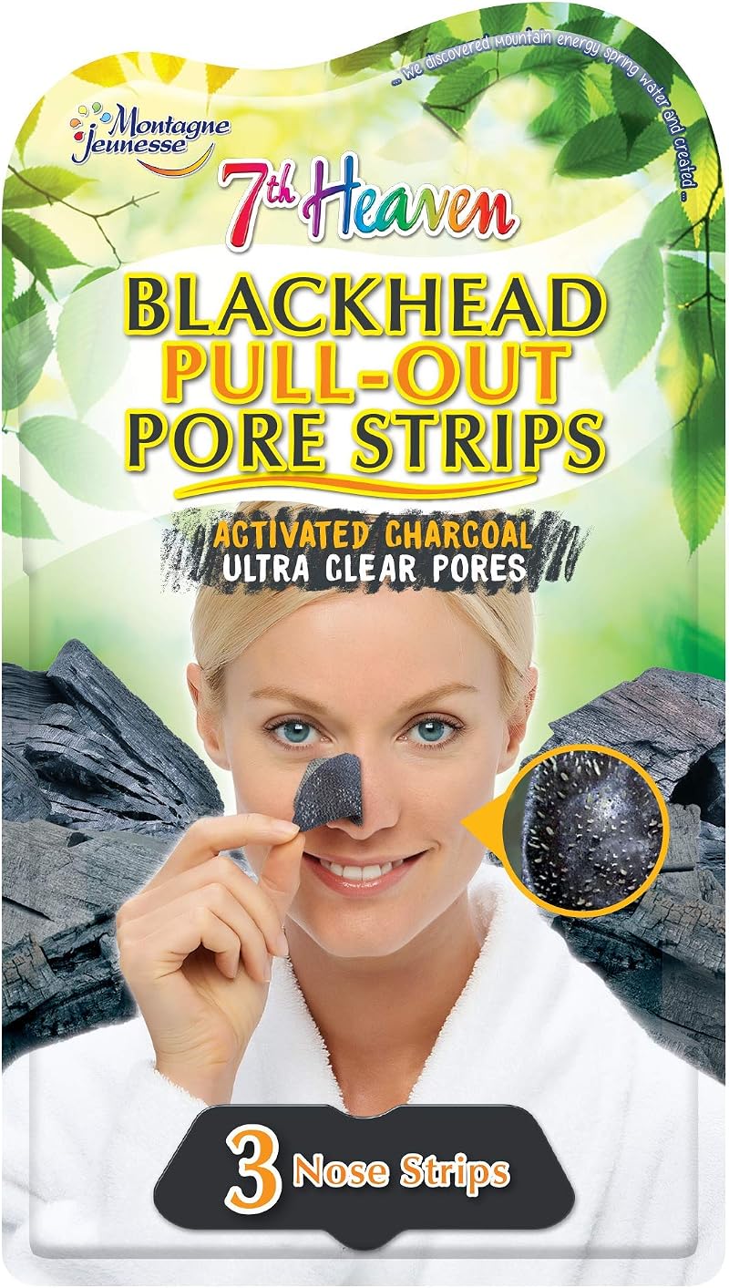 Montagne Jeunesse 7th Heaven Blackhead Pore Strips Activated Charcoal Aloe Vera