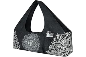 BAGYG Yoga Mat Bag - Large Yoga Bag with Yoga Mat Strap, Zipper and Pockets - Yoga Bags and Carriers Fits All Your Stuff - Personalized Yoga Mat Bags for Women Fits Most Size Mats