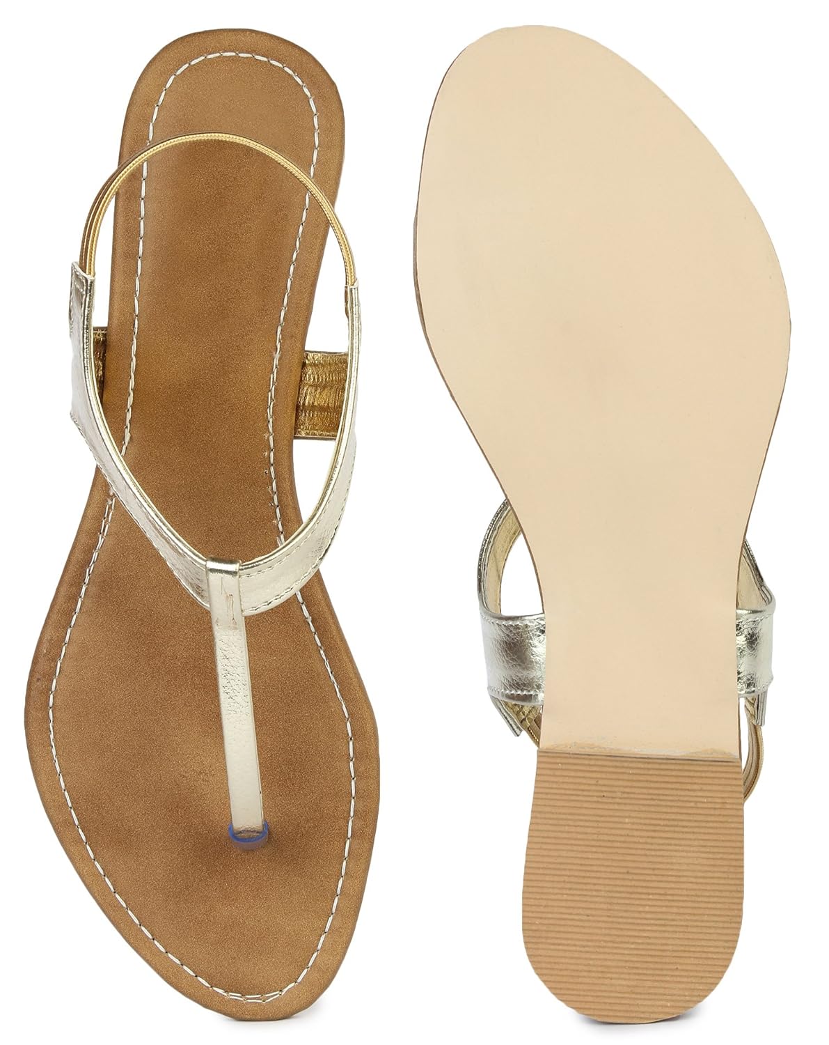 do bhai sandal-virus metalic flat sandals for women