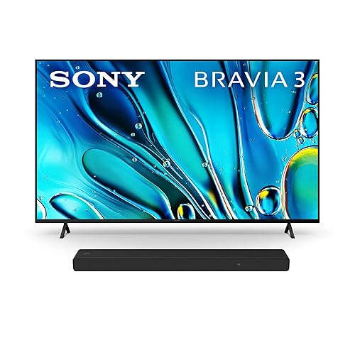 Sony 55 Inch 4K Ultra HD TV BRAVIA 3 LED Smart Google TV with Dolby Vision HDR and Exclusive Features for PlayStation®5 (K-55S30), 2024 Model HT-A3000 3.1ch Dolby Atmos Soundbar