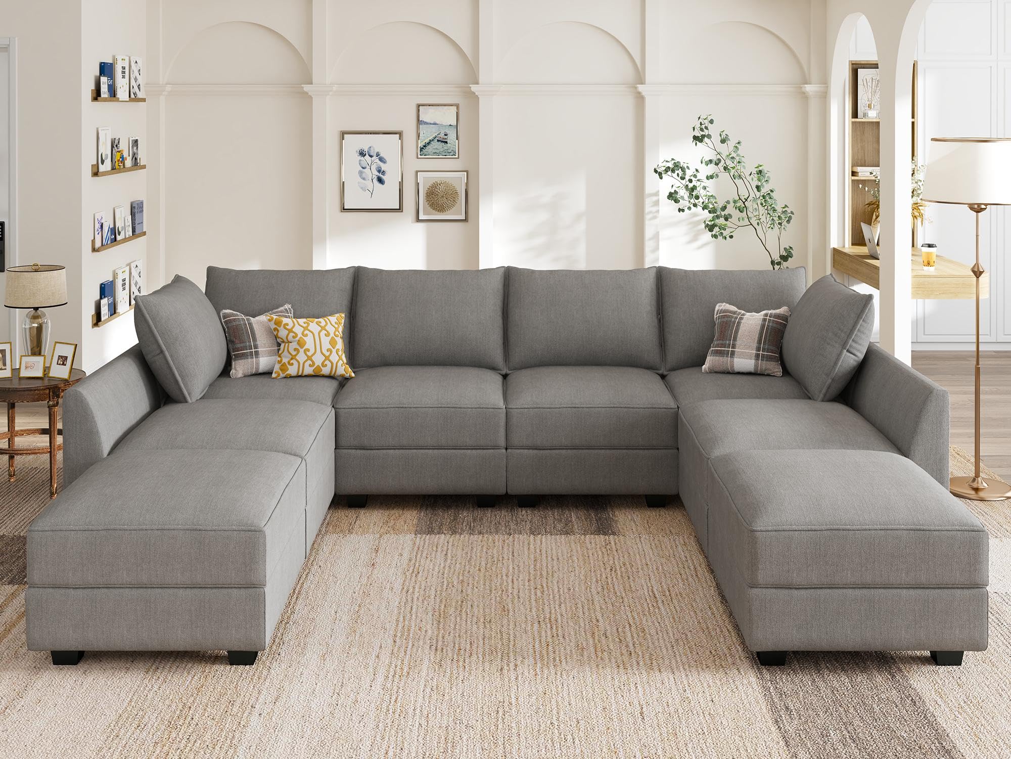 Mua HONBAY Modular Couch with Storage U Shaped Modular Sectional Sofa ...