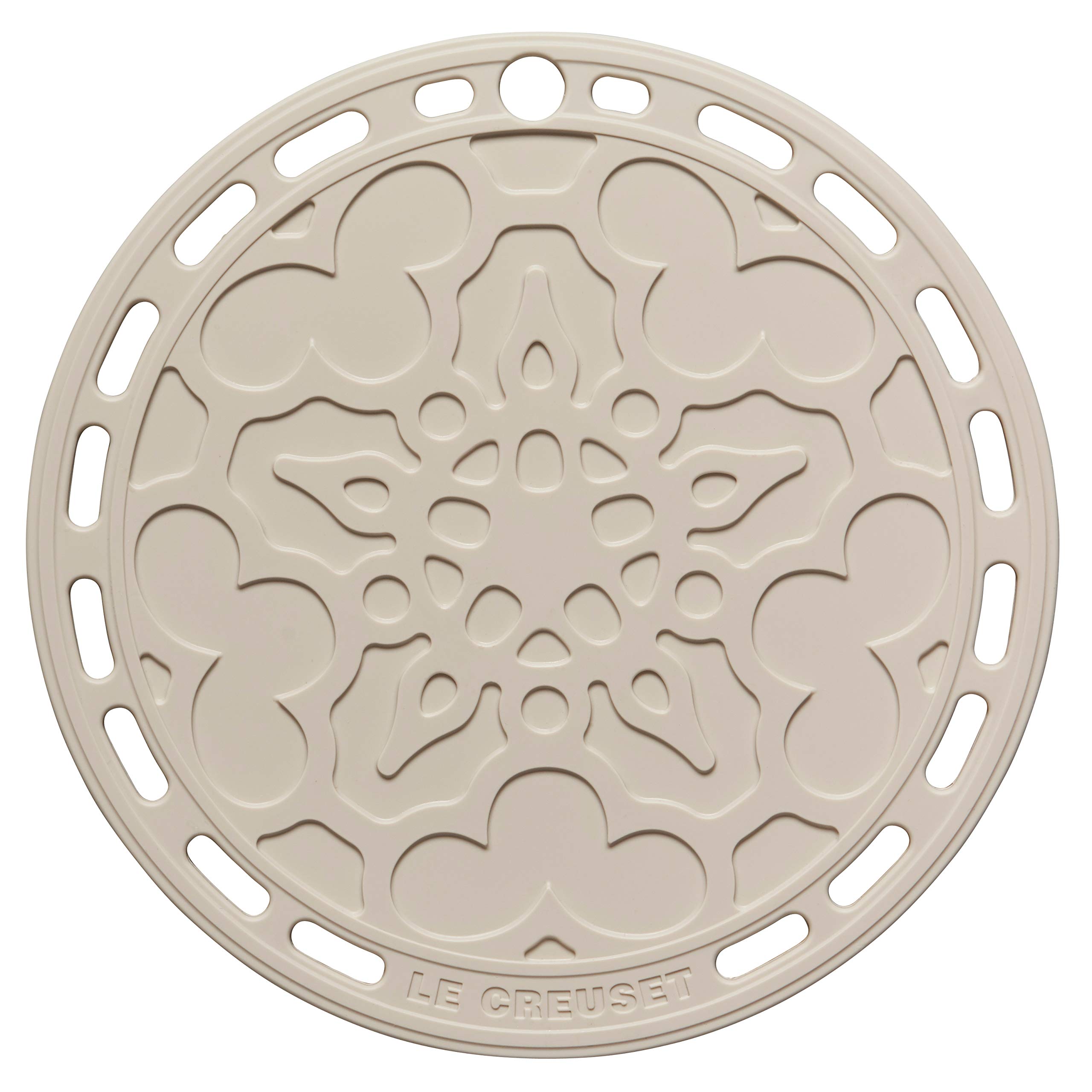 Le Creuset French Trivet, Silicone, Heat resistant to 250°C, 20 cm, Meringue, 42401207160000