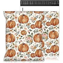 Whaline 100 Pcs Halloween Poly Mailers 10x13 Inch - Ghost Pumpkin Candy Design