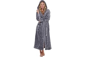 Turquaz Plush Robes For Women, Soft Warm Fleece Bathrobe for Women