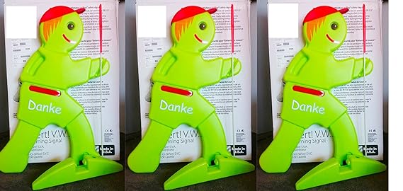 UvV 3 Stück Bobby Slow Warnschild, Achtung, Warnung, Kinder, Warnmännchen