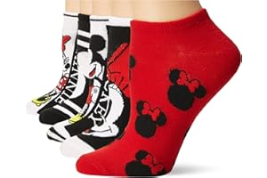 Disney womens Minnie Mouse 5 Pack No Show SocksCasual Sock
