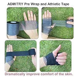 ADMITRY Athletic Tape,5 Pack Black Sports